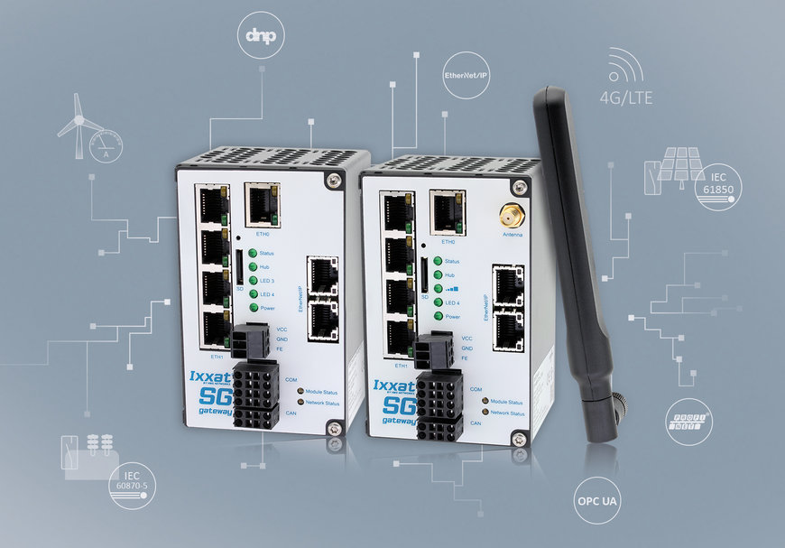 เกตเวย์โครงข่ายอัจฉริยะ Ixxat รุ่นใหม่สำหรับ IEC 61850 และ IEC 60870 พร้อมด้วยการรองรับ LTE